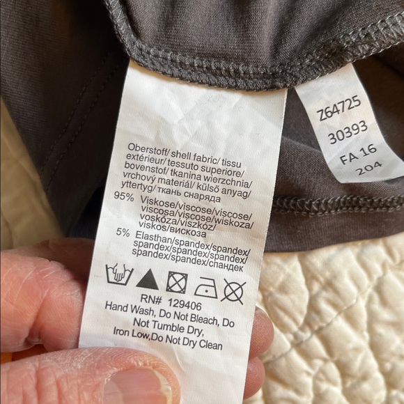 Venus sleeveless dark gray top embellished with silver beading in a scallop. S - Picture 6 of 6